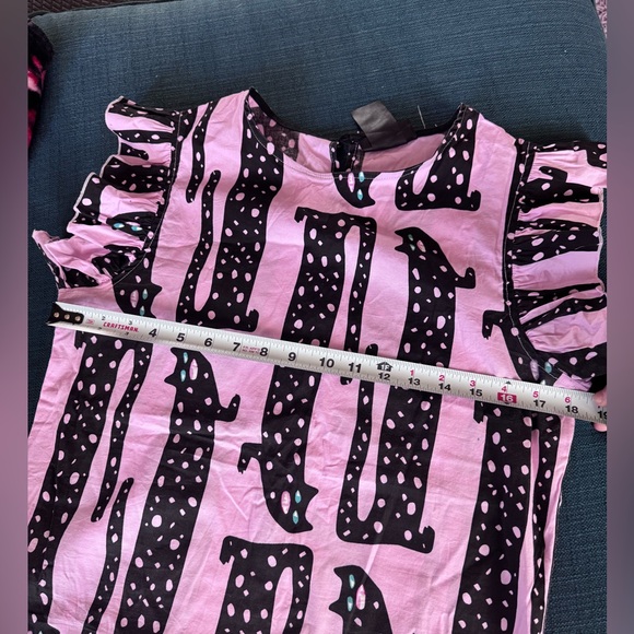Nooworks Pink and Black Patterned Cat Top - Picture 4 of 5